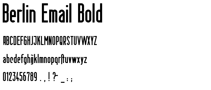 Berlin Email Bold font